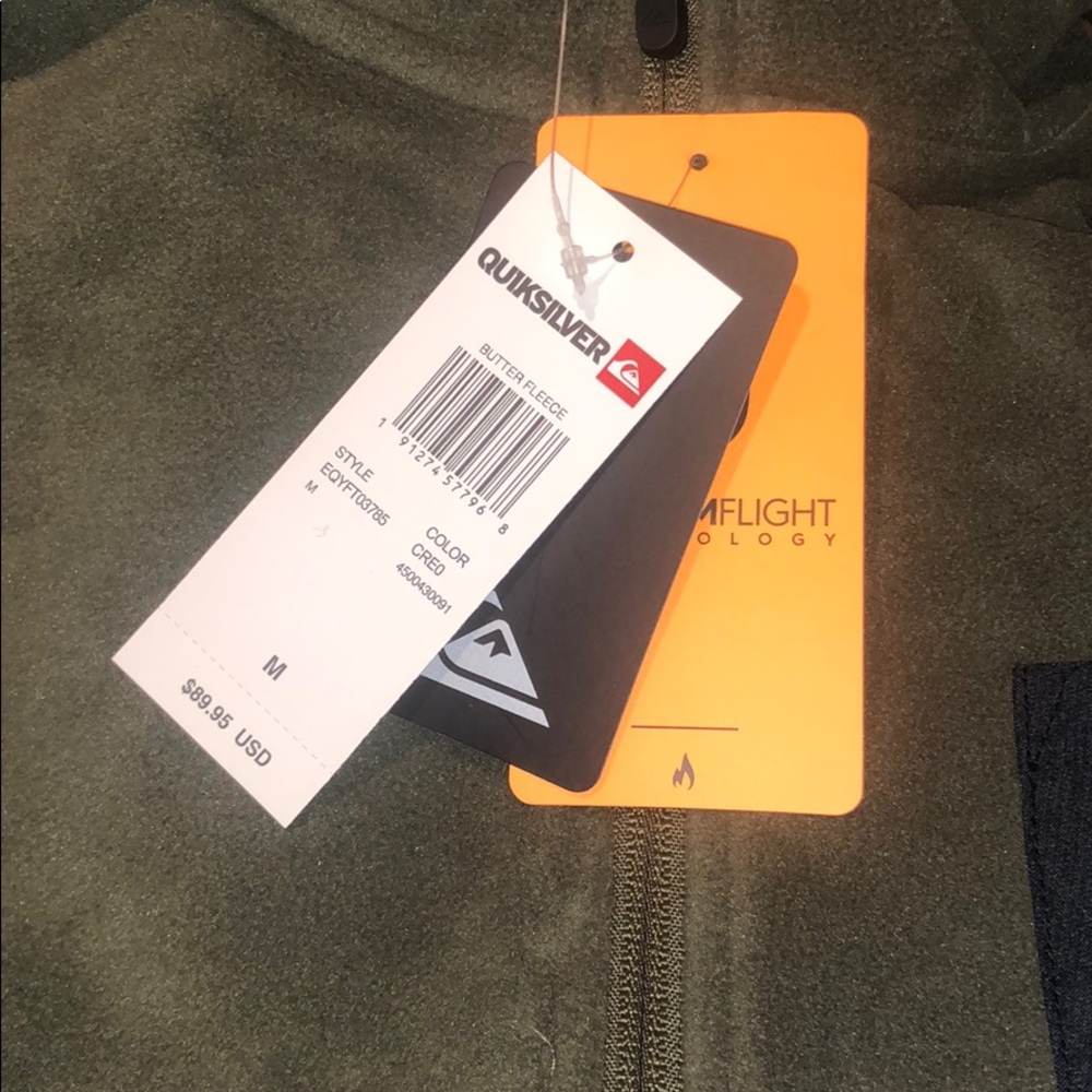 🔥Quiksilver Butter Technical Zip-Up Fleece NWT - Picture 6 of 6